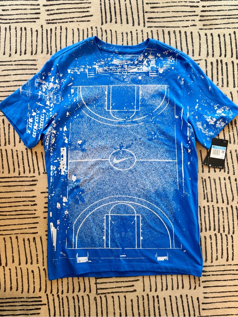 NWT Nike Royal Blue Basketball Court Graphic Tee